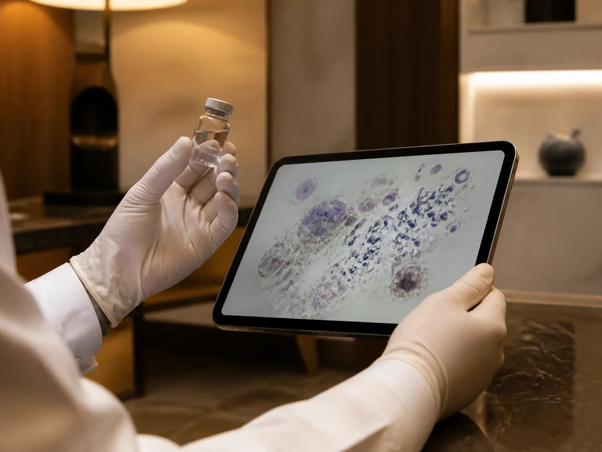 Exosome therapy preparation at Vivardi Clinics